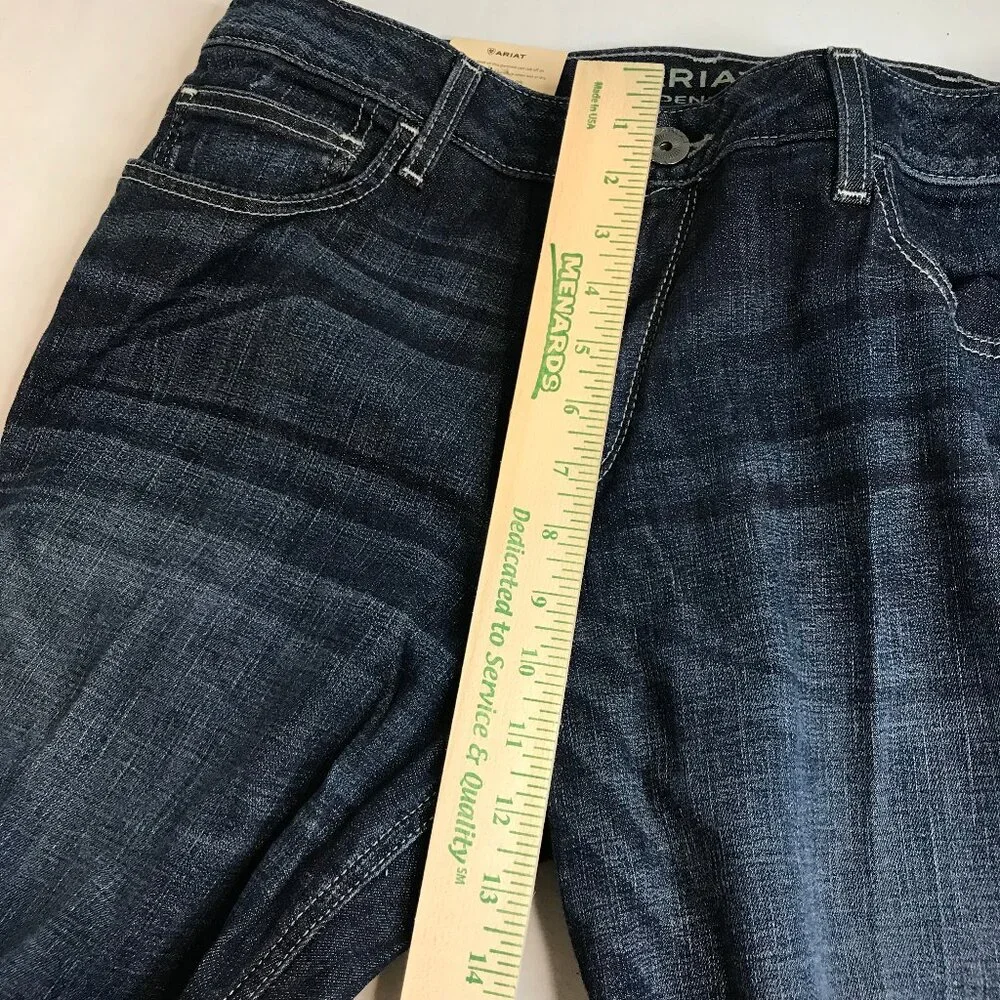 ARIAT WOMENS PERFECT RISE BOOT CUT JEANS SIZE 33S NWT - Picture 4 of 10
